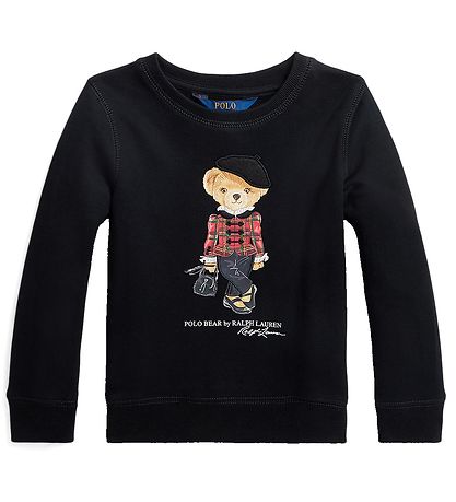 Polo Ralph Lauren Sweatshirt - Holiday - Svart m. Gosedjur