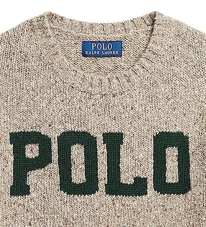 Polo Ralph Lauren Bluse - Wolle - Braun meliert m. Dunkelgrün