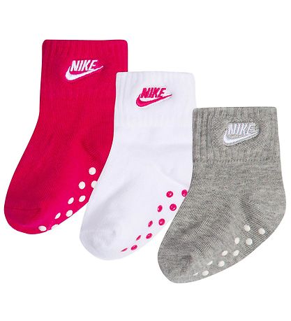 Nike Socks - 3-Pack - Rush Pink/White/Grey Melange Nike Socks - 3-Pack - Rush Pink/White/Grey Melange