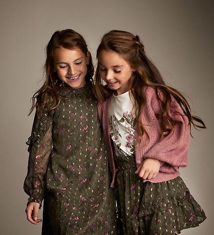 Creamie Dress - Flower Dot - Olive Night
