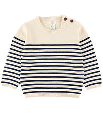 Copenhagen Colors Blouse - Knitted - Cream Navy Combi Copenhagen Colors Blouse - Knitted - Cream Navy Combi