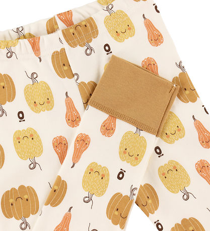 Katvig Leggings - White w. Pumpkin Katvig Leggings - White w. Pumpkin