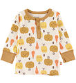 Katvig Blouse - White w. Pumpkin Katvig Blouse - White w. Pumpkin