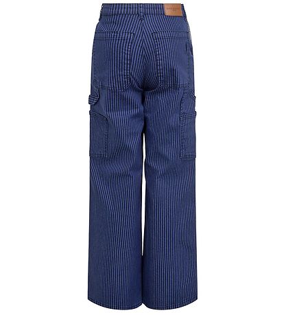 Sofie Schnoor Meisjes Jeans - Raster - Kobalt gestreept