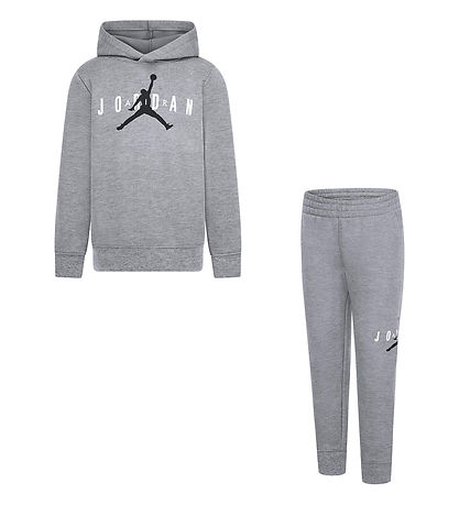 Jordan Sweat Set - Grey Melange w. Logo