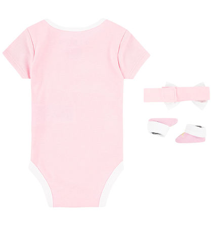 Jordan Gift Box - Booties/Beanie/Bodysuit s/s - Pink/White