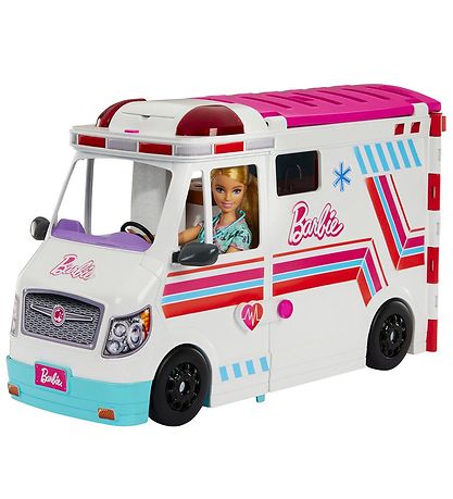 Ambulance av. Son/Lumière Barbie - 60 cm - Blanc Ambulance av. Son/Lumière Barbie - 60 cm - Blanc