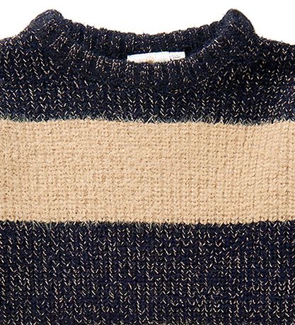 The New Blouse - Knitted - TnIsalina - Black Beauty/Beige w. Cop