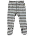 Joha Leggings w. Feet - Wool - Grey/Mint Joha Leggings w. Feet - Wool - Grey/Mint