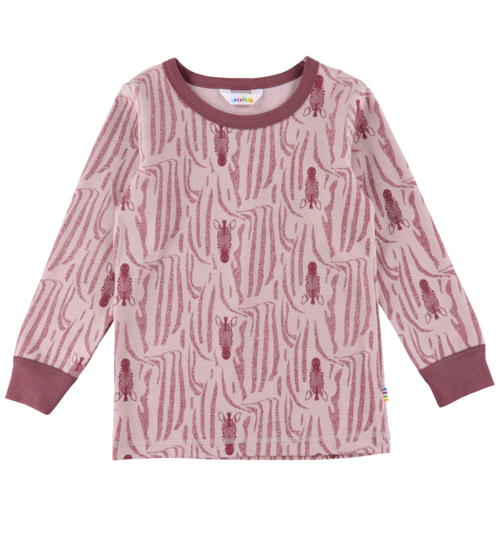 Joha Bluse - Wolle/Baumwolle - Rosa m. Zebra - Joha - 150 - Blusen