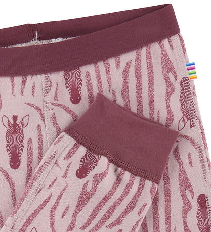 Joha Leggings - Wool/Cotton - Pink/Zebra
