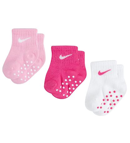 Nike Socks - 3-Pack - Dark Hyper Pink/Røsa/White