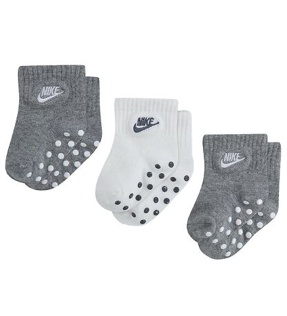 Nike Socks - 3-Pack - White/Grey Melange