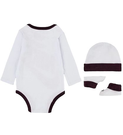 Nike Gift Box - Booties/Beanie/Bodysuit l/s - Futura - White w. 