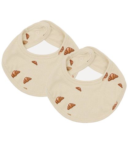 VACVAC Teething Bib - 2-Pack - Rib - Cutter - Croissant Mini VACVAC Teething Bib - 2-Pack - Rib - Cutter - Croissant Mini