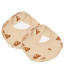 VACVAC Teething Bib - 2-Pack - Rib - Cutter - Croissant BIG VACVAC Teething Bib - 2-Pack - Rib - Cutter - Croissant BIG