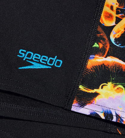 Speedo Swim Trunks - Digital Panel Aquashorts - Black/Orange