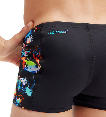 Speedo Swim Trunks - Digital Panel Aquashorts - Black/Orange