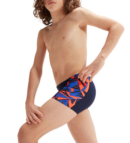 Speedo Swim Trunks - Hyper Boom Panel Aquashorts - Blue/Orange