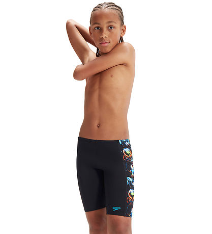 Speedo Swim Trunks - Digital Panel Jammer - Black/Orange