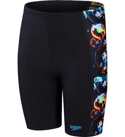 Speedo Swim Trunks - Digital Panel Jammer - Black/Orange