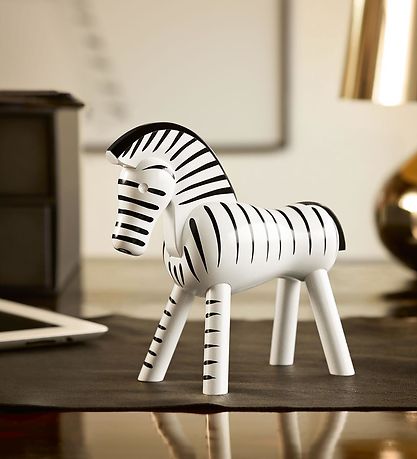 Kay Bojesen Trémynd - Zebra - 14 cm - Svart/Hvítur