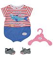 Baby Born Doll Clothes - Pajama Set w. Shoes - Blue Baby Born Doll Clothes - Pajama Set w. Shoes - Blue