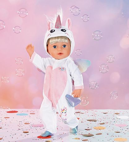 Baby Born Doll Clothes - Unicorn jumpsuit