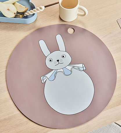 Set de Table OYOY - Silicone - Rabbit Pompon - Clay Set de Table OYOY - Silicone - Rabbit Pompon - Clay