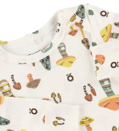 Katvig Blouse - White w. Mushrooms