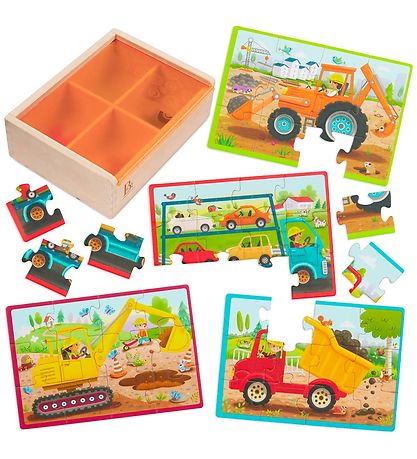 Puzzle B. toys - 4x12 - Véhicules de travail Puzzle B. toys - 4x12 - Véhicules de travail