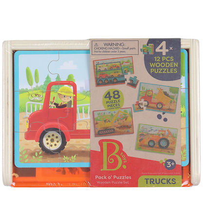Puzzle B. toys - 4x12 - Véhicules de travail Puzzle B. toys - 4x12 - Véhicules de travail