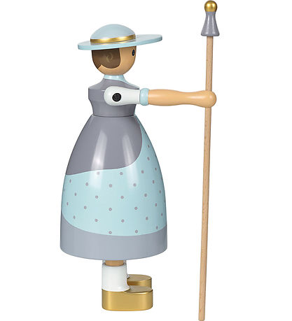 Kay Bojesen Woodfigure - Hyrdinden - 18 cm - Purple/Green