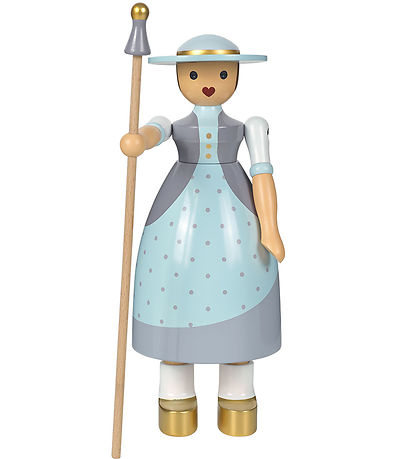 Kay Bojesen Woodfigure - Hyrdinden - 18 cm - Purple/Green