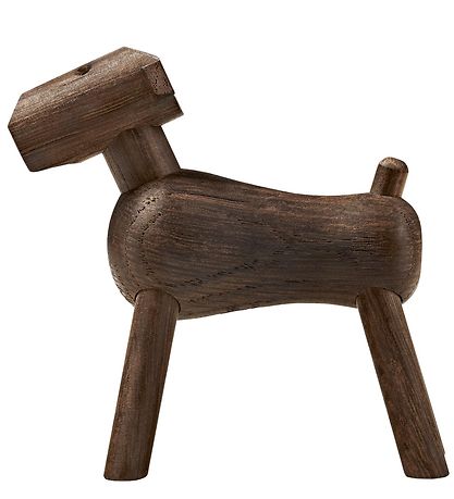 figurine en bois Kay Bojesen - Chien Tim - 8 cm - Chêne fumé
