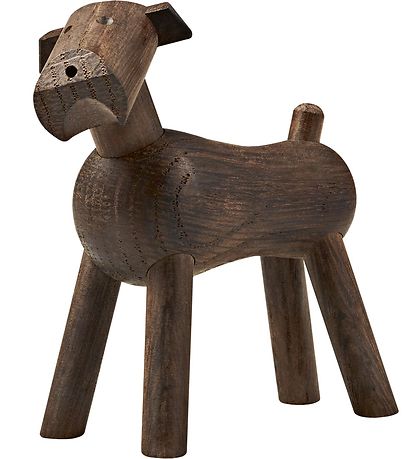 figurine en bois Kay Bojesen - Chien Tim - 8 cm - Chêne fumé