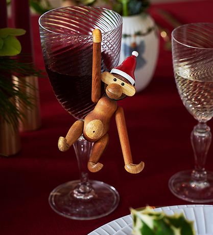 Kay Bojesen Wooden figure - Christmas Hat - 4 cm - Mini - Red/Wh