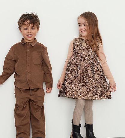 Petit by Sofie Schnoor Kleid - Brown m. Goldglitzer