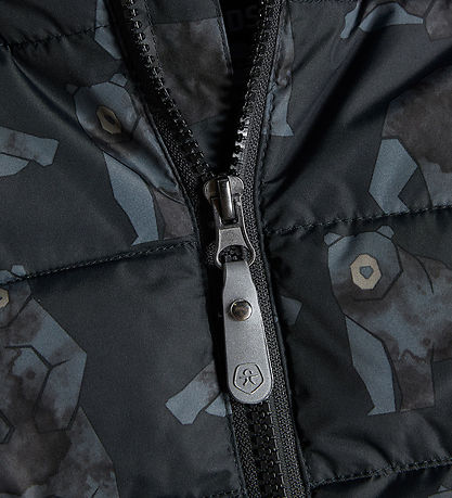 Color Kids Puffer Jacket - Phantom w. Bears