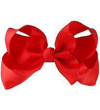 By Stær Bow Hair Clip - Classic - 10 cm - Poppy red