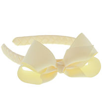 By Stær Hairband - Classic Large Bow - Light Yellow