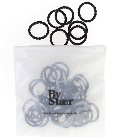 By Stær Mini Haargummis - 50 st. - Mix 16 - Schwarz