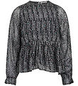 Sofie Schnoor Girls Blouse - Black w. Pattern/Glitter Sofie Schnoor Girls Blouse - Black w. Pattern/Glitter