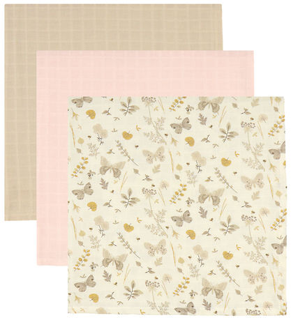 Cam Cam Muslin Cloths - 70x70 cm - 3-Pack - Butterfly/Coral/Latt