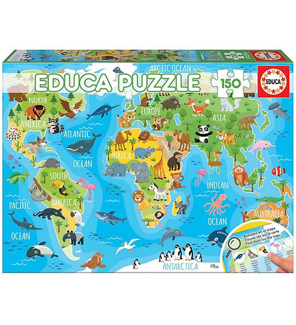 Puzzle Educa - World Map Animals - 150 Briques Puzzle Educa - World Map Animals - 150 Briques