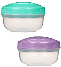 Sistema Containers - 2-Pack - Portionpod - 210 mL - Turquoise/Pu Sistema Containers - 2-Pack - Portionpod - 210 mL - Turquoise/Pu