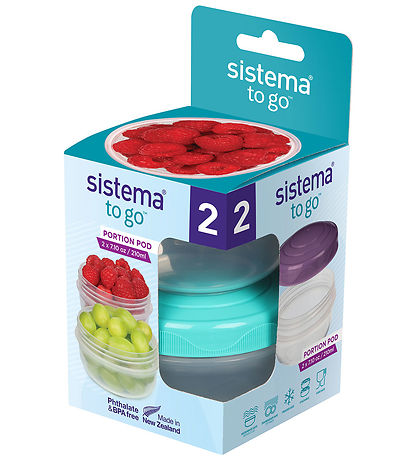 Sistema Containers - 2-Pack - Portionpod - 210 mL - M desert blu Sistema Containers - 2-Pack - Portionpod - 210 mL - M desert blu