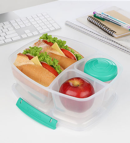Boîte à Repas av. Conteneur Sistema - Déjeuner triple divisé - 2 Boîte à Repas av. Conteneur Sistema - Déjeuner triple divisé - 2