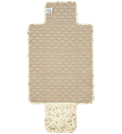 Cam Cam Changing Mat - 70x44 cm - Beige w. Leaves/Som Cam Cam Changing Mat - 70x44 cm - Beige w. Leaves/Som