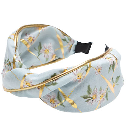 Little Wonders Haarreifen - Lilie - Hellblau Blumig/Gold